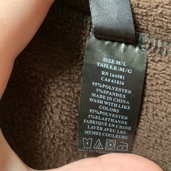 Cozy warm Fuzzy leggings with Floral Pattern - Picture 4 of 4